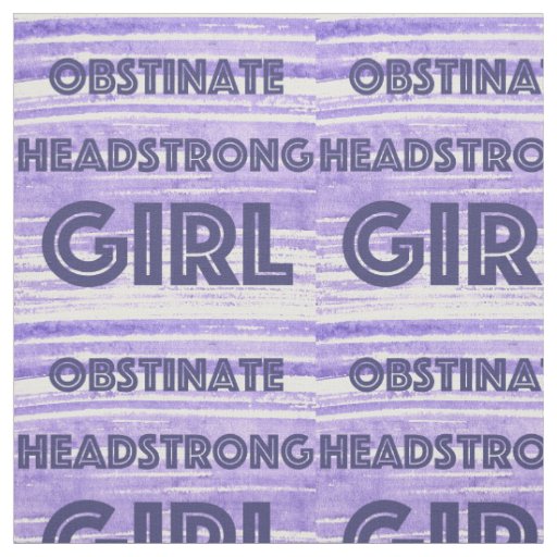 OBSTINATE HEADSTRONG GIRL PILLOW PURPLE FABRIC