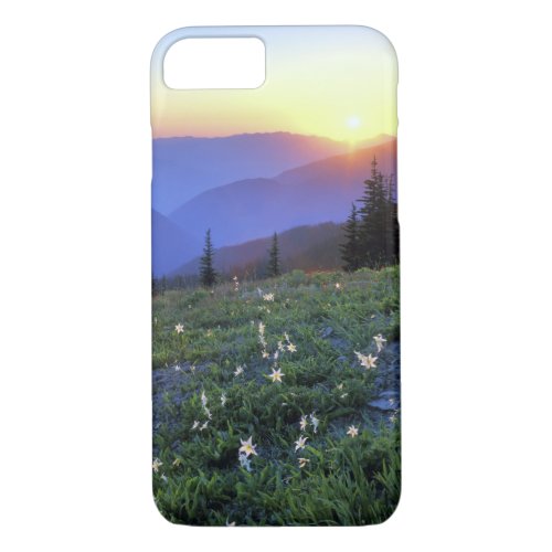 Obstruciton Point Sunset Olympic NP WA USA iPhone 87 Case