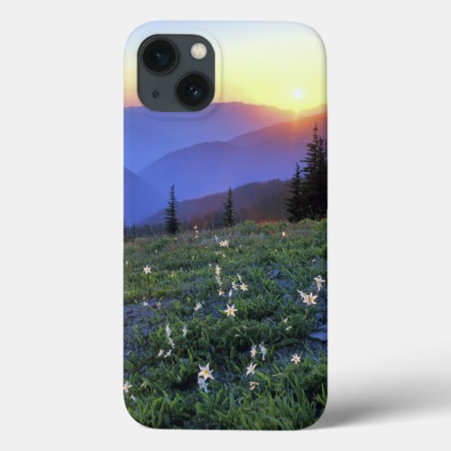 Obstruciton Point Sunset Olympic NP WA USA iPhone 13 Case