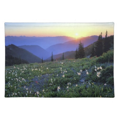 Obstruciton Point Sunset Olympic NP WA USA Placemat