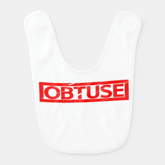 Obtuse Stamp Baby Bib (Front)