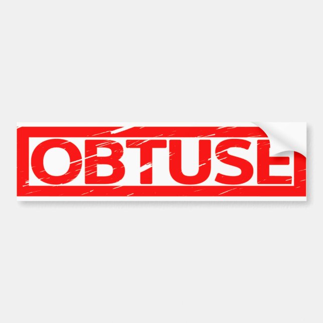 Obtuse Stamp Bumper Sticker (Front)