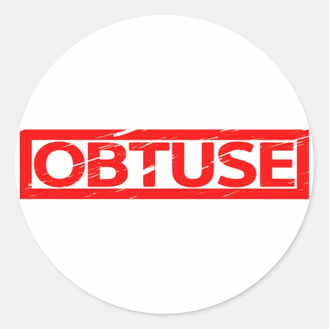 Obtuse Stamp Classic Round Sticker (Front)