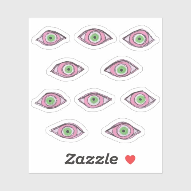 OBUHLISK Green Eyes Protection Sticker (Sheet)