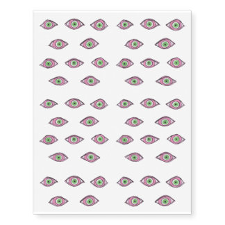 OBUHLISK Green Eyes Protection Temporary Tattoos