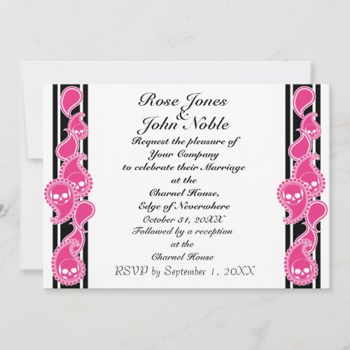 Obverse (Magenta) Wedding Invitation
