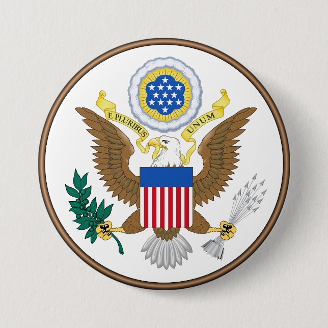 Obverse of the Great Seal Button (Front)