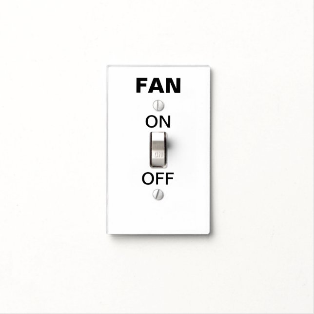 Obvious Fan Switch Light Switch Cover (In Situ)