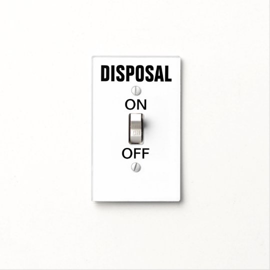 Obvious Garbage Disposal Switch Light Cover Zazzle Obvious Garbage Disposal Switch Light Cover