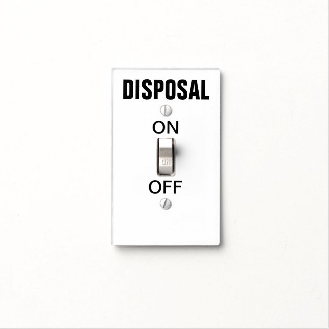 Obvious Garbage Disposal Switch Light Switch Cover (In Situ)