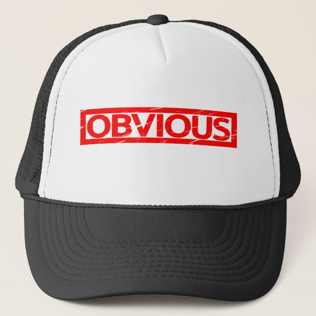 Obvious Stamp Trucker Hat (Front)