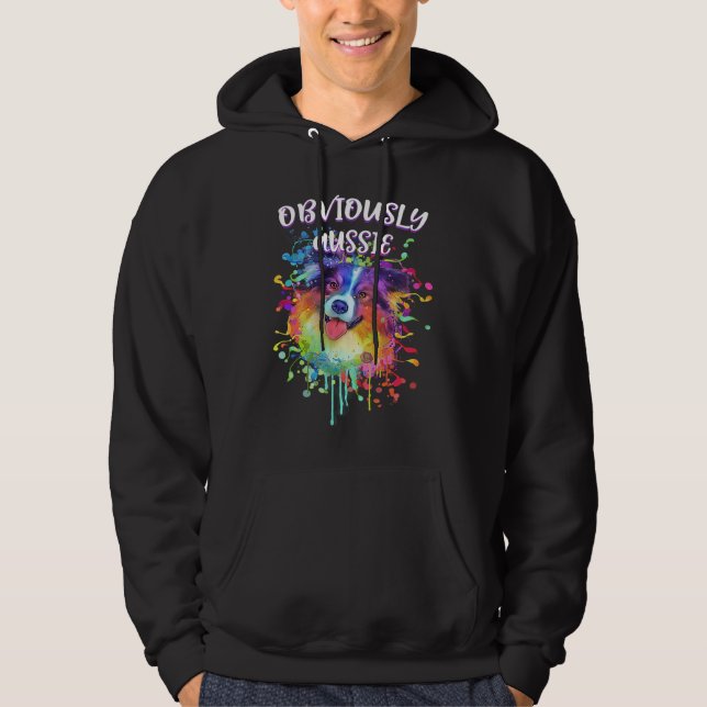 Obviously Aussie Australian Shepherd Hoodie (Front)