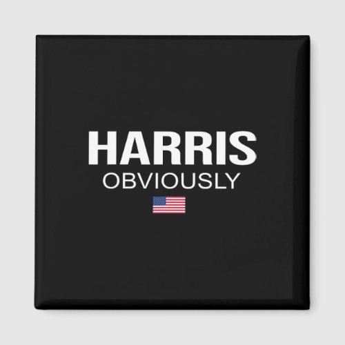 Obviously For President 2024 Kamala American Flag  Magnet