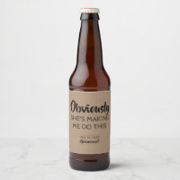 Obviously Funny Groomsman Proposal Beer Bottle Label