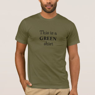 Obviously Green Color Slogan T-Shirt