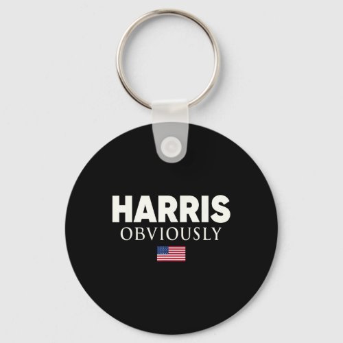 Obviously Kamala Harris 47th President Usa America Keychain