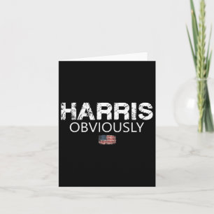 Obviously Usa Flag Kamala Harris For President 202 Card