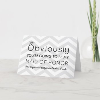 Obviously Will You Be My Bridesmaid Proposal Invitation by bridalwedding at Zazzle