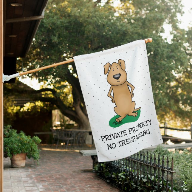 Obviously, you have issues no trespassing house flag (In SItu)