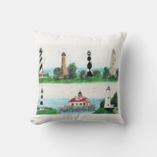 OBX 7 LIGHTHOUSES PILLOW