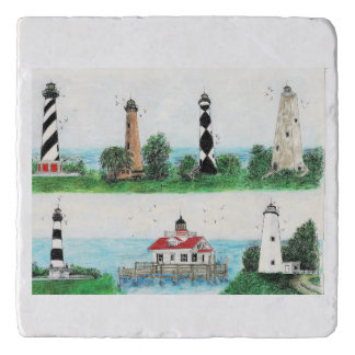 OBX 7 LIGHTHOUSES PILLOW TRIVET