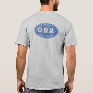 OBX Blue Distressed Oval Back T-Shirt