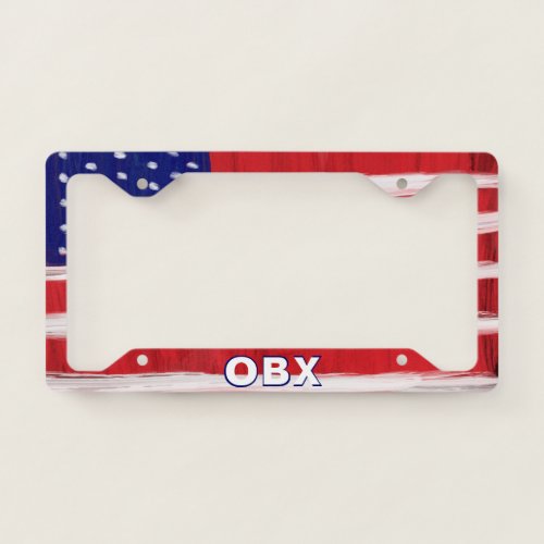 OBX Flag License Plate Frame