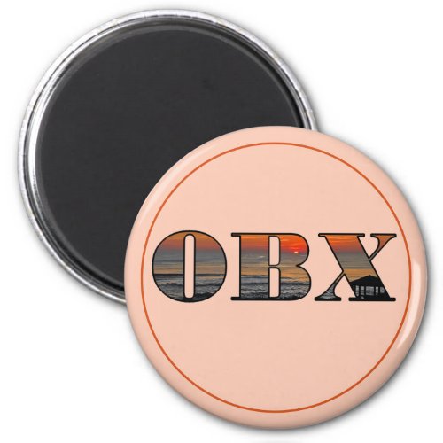 OBX Gazebo Sunrise Text Magnet