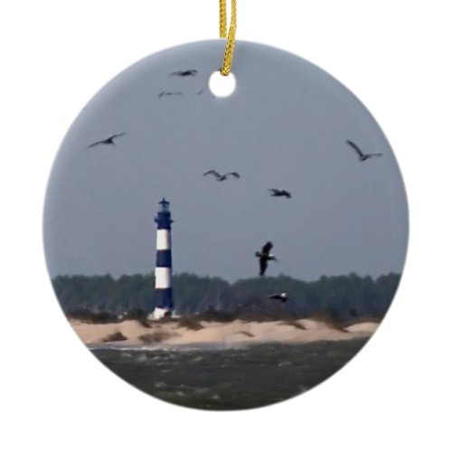 OBX Lighthouse Ceramic Ornament