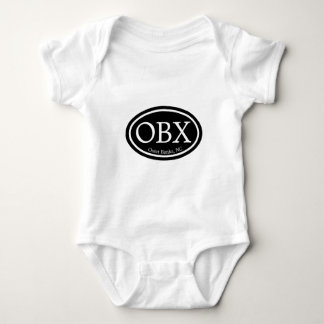 OBX Outer Banks Black Oval Baby Bodysuit