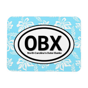 OBX Outer Banks NC Blue Magnet