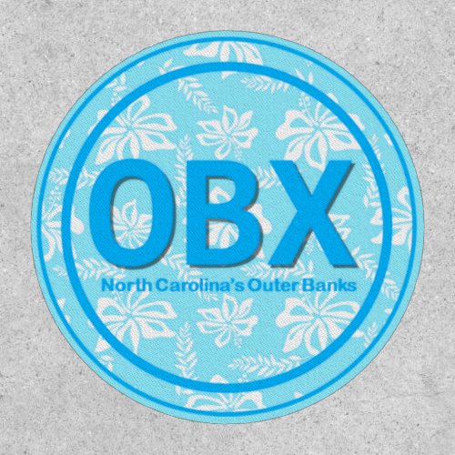 OBX Outer Banks NC North Carolina Blue Beach Tag Patch