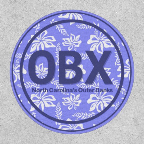 OBX Outer Banks NC North Carolina Purple Beach Tag Patch
