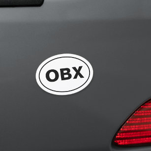 OBX Outer Banks North Carolina Oval Car Magnet