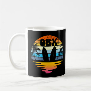 OBX Outer Banks North Carolina Retro Sunset OBX  Coffee Mug