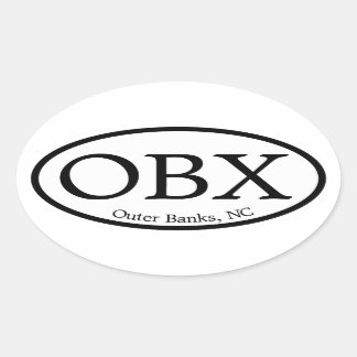 OBX Outer Banks Oval Sticker