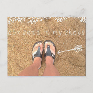 OBX Outer Banks Sand In mY shoes beach of NC flip Postcard