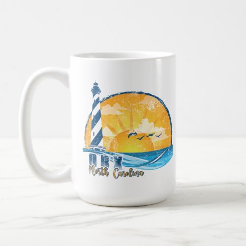 OBX Outer Banks Sunset Distressed Coffee Mug