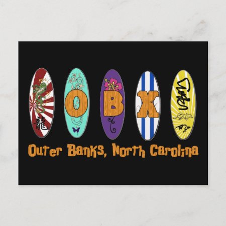Obx Outer Banks Surf Postcard