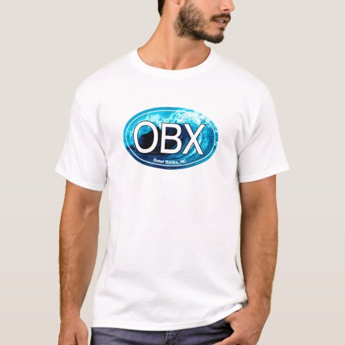 OBX Outer Banks Wave Oval T_Shirt