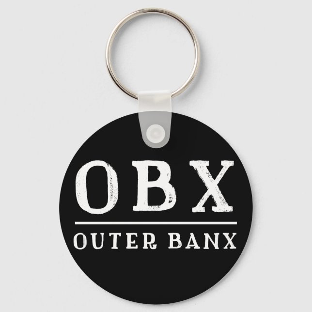 OBX Outer Banx OUTER BANKS North Carolina Keychain (Front)