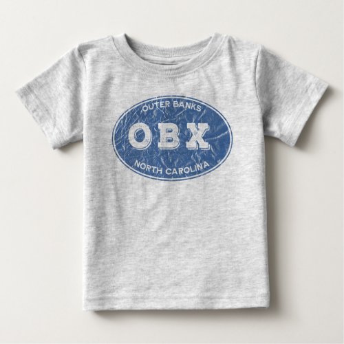 OBX oval distressed Baby T_Shirt
