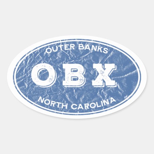 OBX oval Oval Sticker
