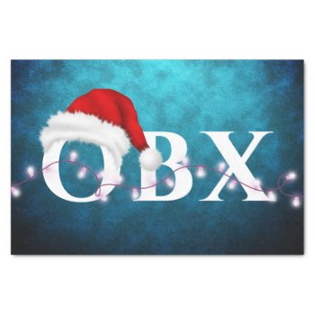 Obx Santa Hat And Lights Christmas Tissue Paper by TheBeachBum at Zazzle