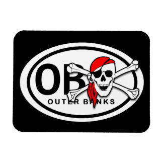OBX Skull and Crossbones Pirate Magnet