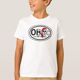 OBX Skull and Crossbones Pirate Outer Banks NC T-Shirt