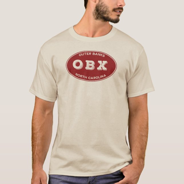OBX Solid Oval in Red T-Shirt (Front)