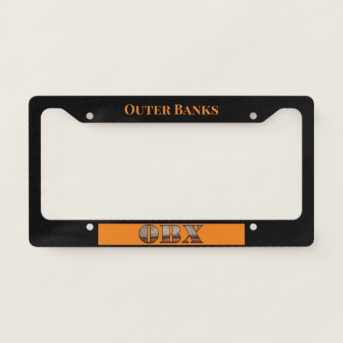  OBX Sunrise Text  License Plate Frame