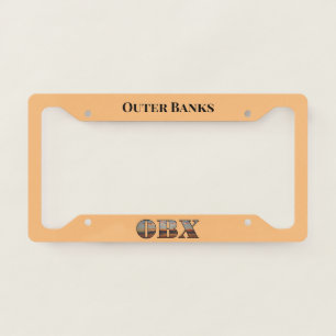 OBX Sunrise Text License Plate Frame