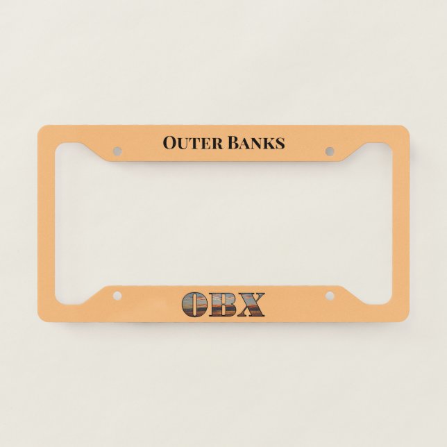  OBX Sunrise Text  License Plate Frame (Front)